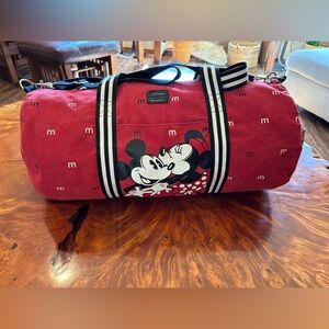 Loungefly Mickey and Minnie Duffle Bag